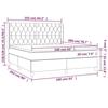 VidaXL Slatted Bed Base with Mattress and LED, Upholstered Bed, Double Bed, Adult Bed for Interior Bedroom, 3139127