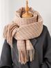 Women Autumn Winter Sweet Knitted Scarf Headscarf Ladies Men Casual Preppy Houndstooth Scarve Mujer Male Wrap Shawl Unisex New