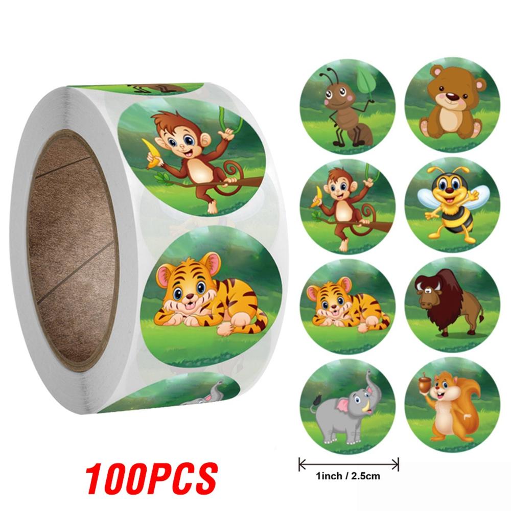 100-500pcs Cute Bear Thank You Sticker Children Sealing Labels Sticker for Gift Envelope Kid Gift Packaging Decorative Stickers