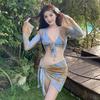 2024 Women's Four-Piece Bikini Set - Korean Influencer Style, Sexy Pure Desire, Hot Spring Fairy Look