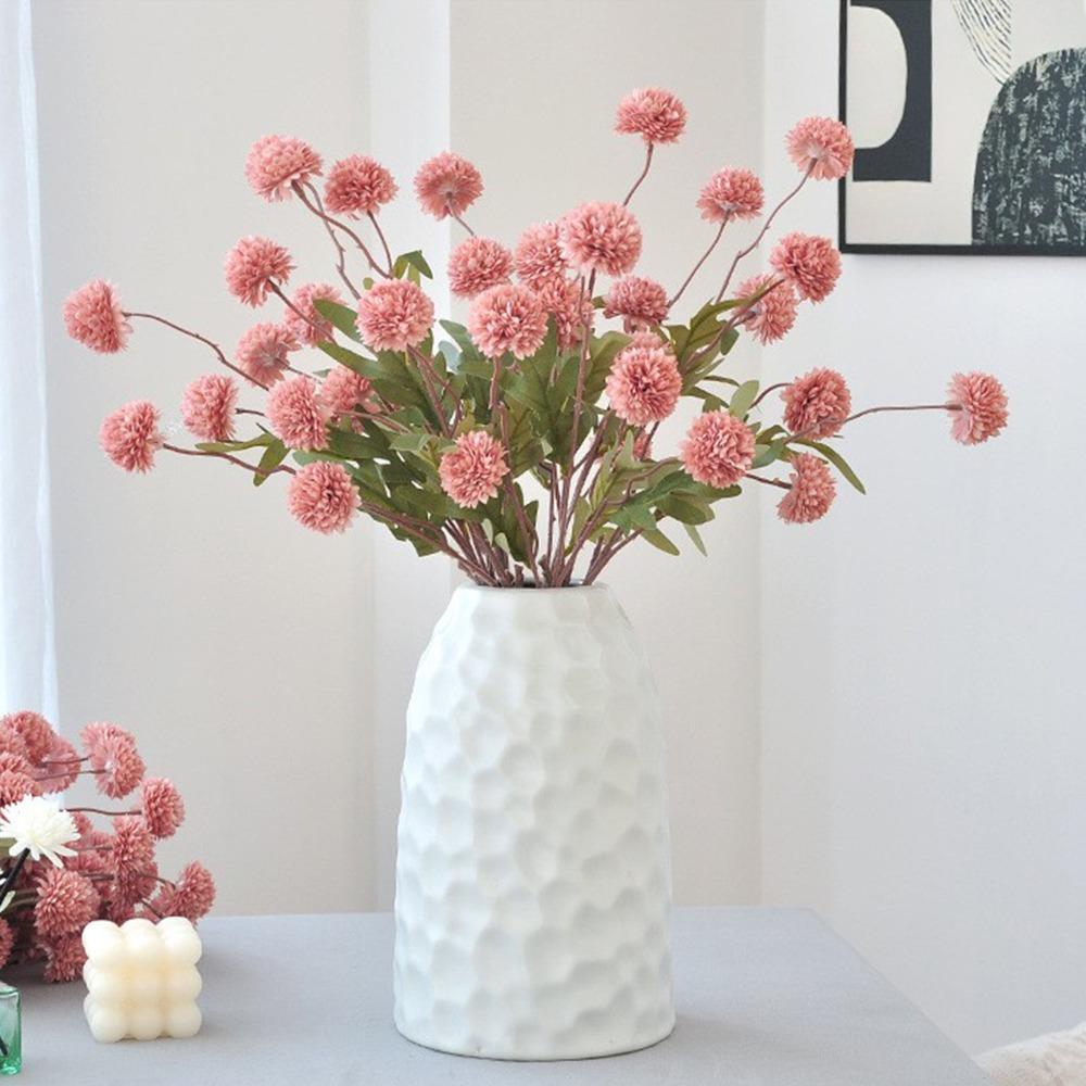 4pcs Plastic Artificial Small Thorn Ball Flowers Real Touch Fake Flowers  Lifelike