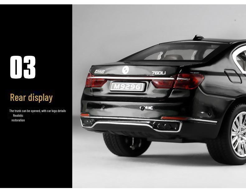 1:24 BMW 760 Extended Six-Door Alloy Model Car with Sound and Light Features