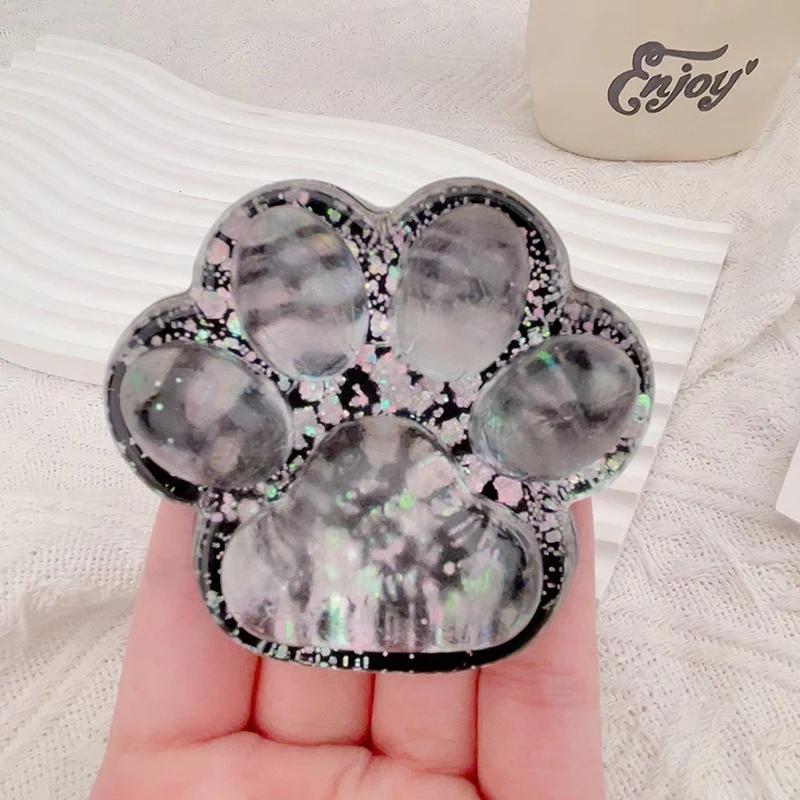 Giocattolo Fidget Squishy a forma di artiglio di gatto con paillettes carino, giocattolo antistress a rimbalzo lento, giocattolo antistress a pizzico, decompressione, zampa di gatto, giocattolo morbido da spremere