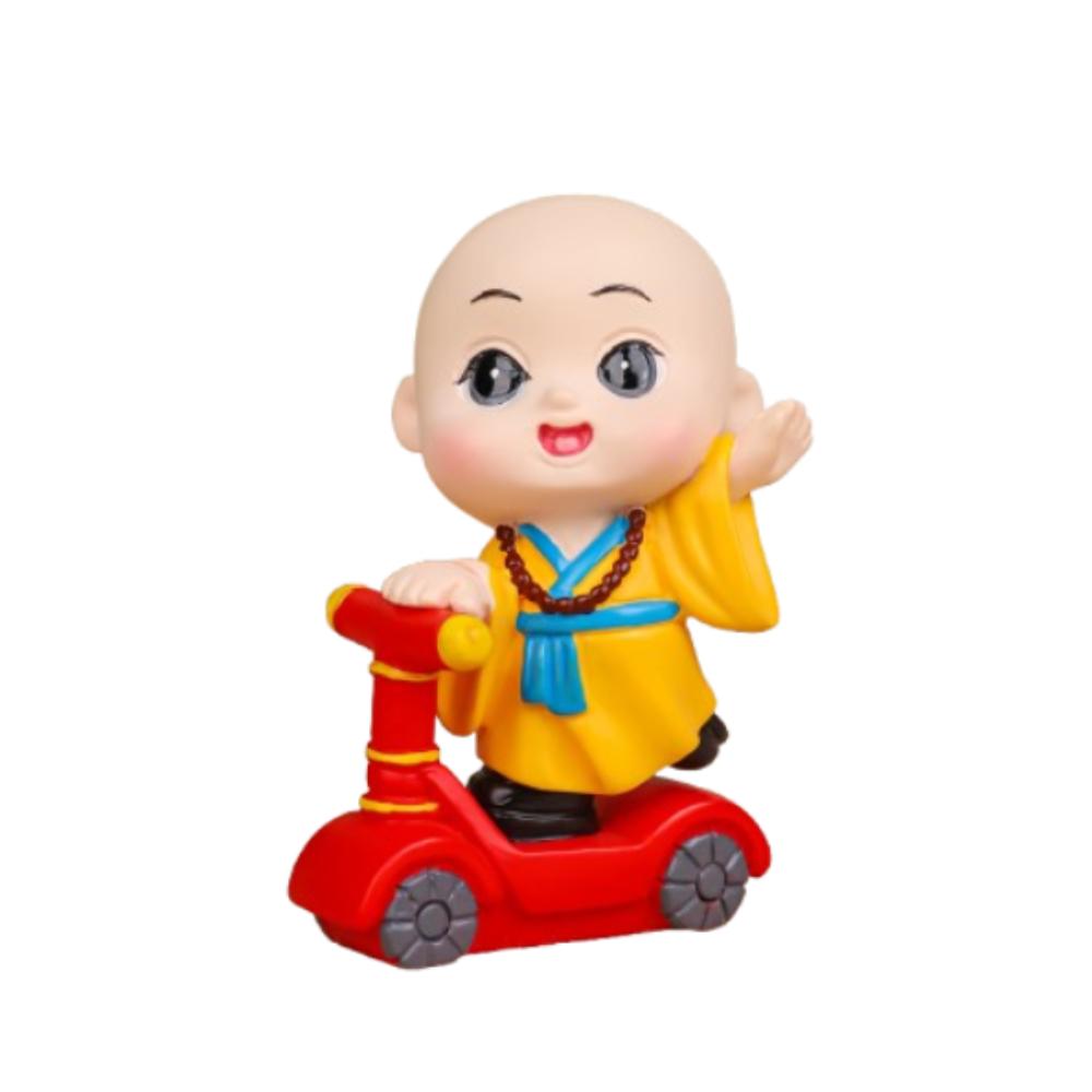 

Resin Crafts Lucky Little Monk Figurines Cute Mini Monk Ornaments Home Desktop Decor Style 3