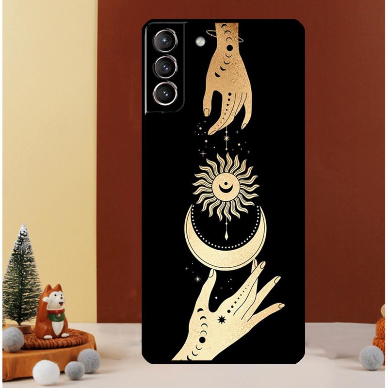 SUN AND MOON Mystic Zodiac Case For Samsung Galaxy S23 S24 Ultra S8 S9 S10 S22 Plus Note 10 20 Ultra S20 S21 FE Cover
