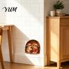 Santa Hat Mouse Decor 3D Hole Wall Sticker for Christmas Decoration, Realistic Decal, Waterproof PVC Stickers Art Home Window Bathroom Glass