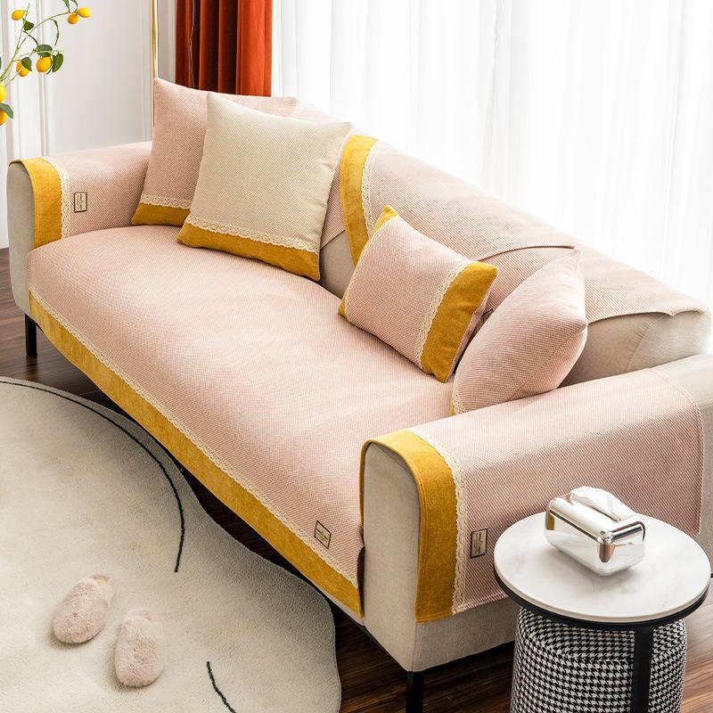 Nowe bawełniane i lniane poduszki na sofy na każdą porę roku, poduszki antypoślizgowe, proste pokrowce na sofy, pokrowce na oparcia, poduszki na siedzenia