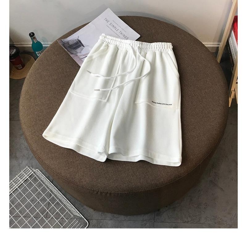 Summer Sports Shorts Casual Student High Waist Medium Pants Running Baggy Wide Leg Cropped Pants