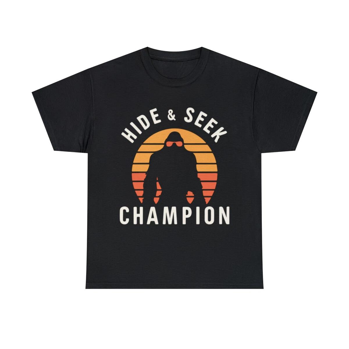 Bigfoot Hide And Seek Champion Graphic Tee Shirt, S-5XL S