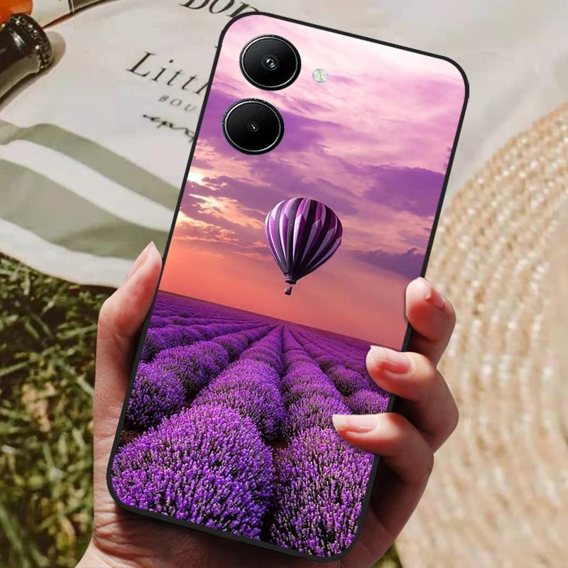 Etui do Realme 10 4G Czarne Miękki Silikon Odporne na Wstrząsy Pokrowiec do Telefonów Realme 10 2022 Realme10 C33 C 33 4G Ochronne Fundas