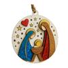Nativity Scene Ornaments The Birth of Jesus Christian Ornament Round Wooden Religious Christmas Hanging Ornament for Xmas Tree Home Decor