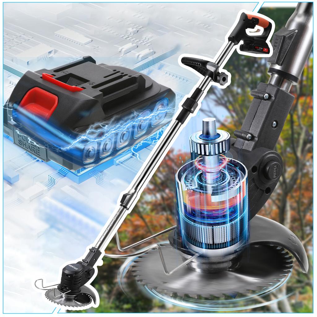 Multi-function Electric Mower Portable Grass Trimmer Lithium Battery Weeder Garden Weeding Machine