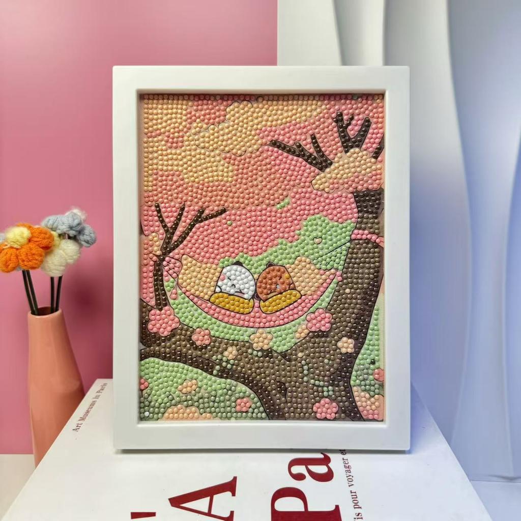 Children'S Diamond Painting Framed Handmade Diy Material Bag Sanrio Diamond Paste Painting Concentration Toy