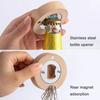 Wooden Magnetic Bottle Opener, Rustic Beer Cap Remover with Strong Magnet, Wall Mount Refrigerator Opener for Home Bar Gift