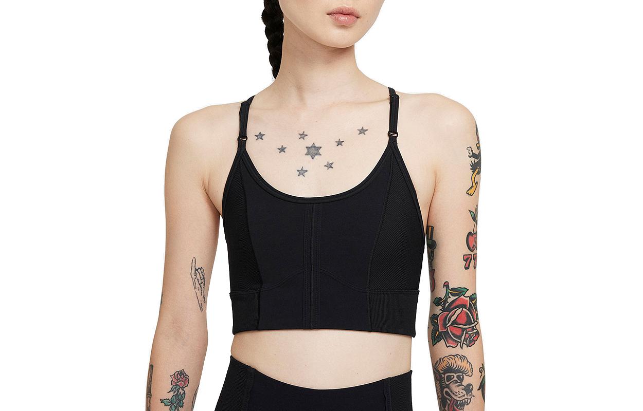 Nike Dri Fit Tank Tops Women s Black Collarless Moderate Other DD1184-010 S