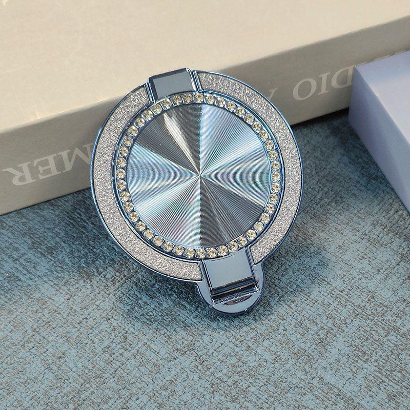 Magnetic Glitter Phone Holder & Mirror with Ring Stand – Multifunctional Bedside/Desk Accessory No Specification