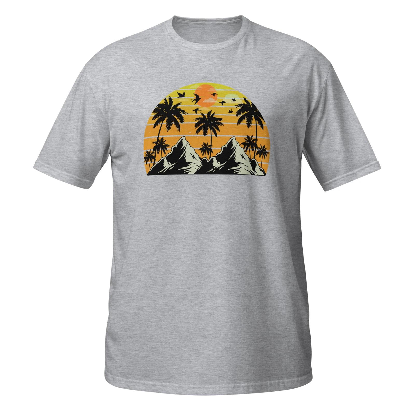 Mountain Sunset Unisex T-Shirt, outdoors nature hiking backpacking forest XXXXL