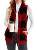 Γυναικείο Βαμβακερό Γιλέκο Καρό με Όρθιο Κολάρο και Φερμουάρ 2025 - Συλλογή Φθινόπωρο/Χειμώνας