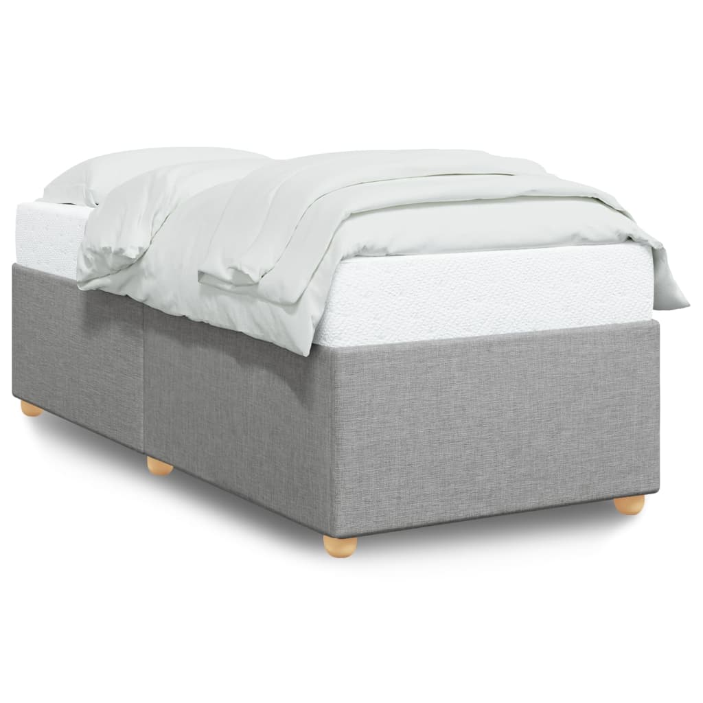 Vidaxl Bed Frame Without Mattress, Light Gray, 100X200 Cm, Upholstered