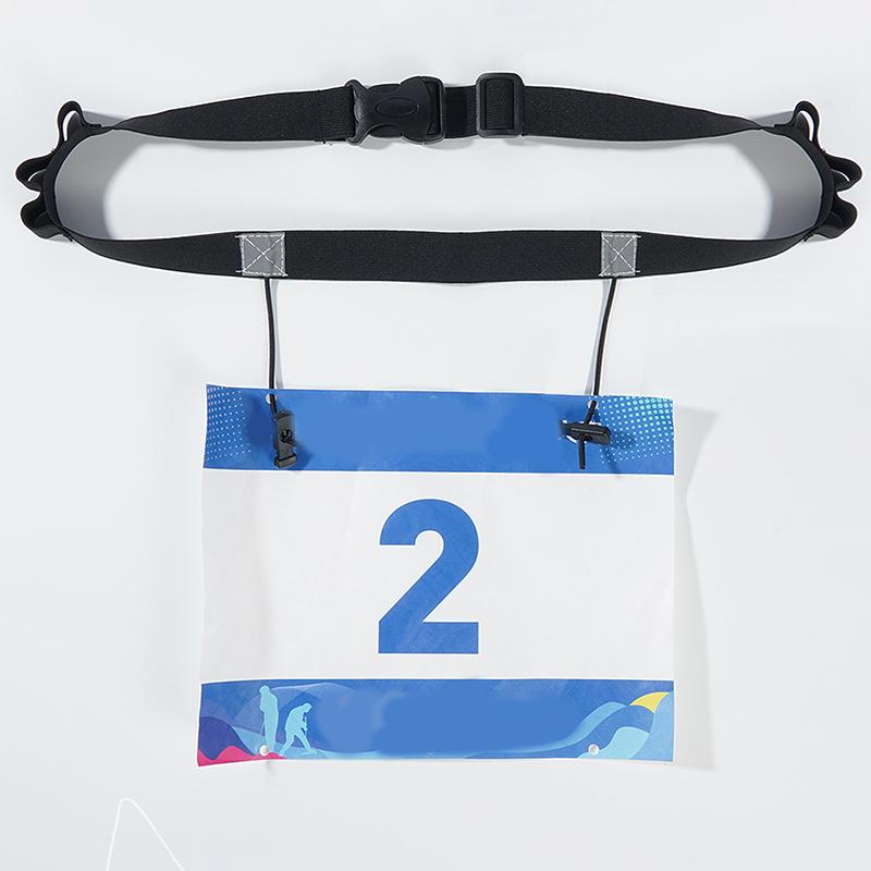 Běžecký pásek s číslem závodu, držák na bryndáky pro triatlon, maraton, cyklistický motor s 6 gelovými smyčkami, fitness a sportovní příslušenství
