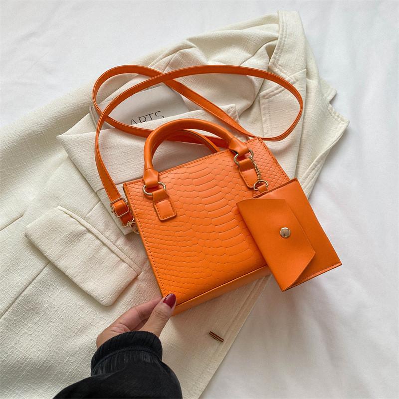 Chic Versatile Pu Leather Commuter Handbag Ideal For Daily Urban Outfits оранжевый