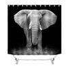 Polyester Elephant 3D Digital Printing Bathroom Personalized Partition Shower Curtain Four-Piece Set