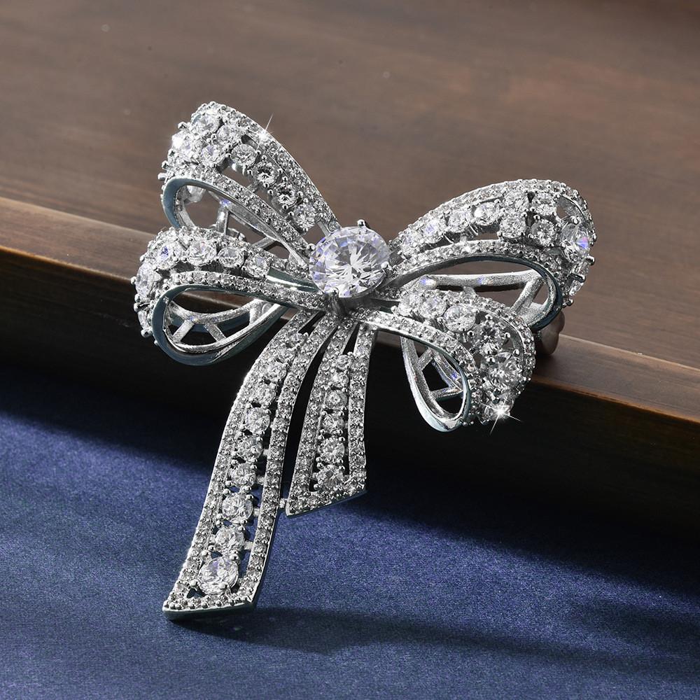 Elegant Goldplated Bowshaped Pin With Multifunctional Decor For Wedding And Occasion
