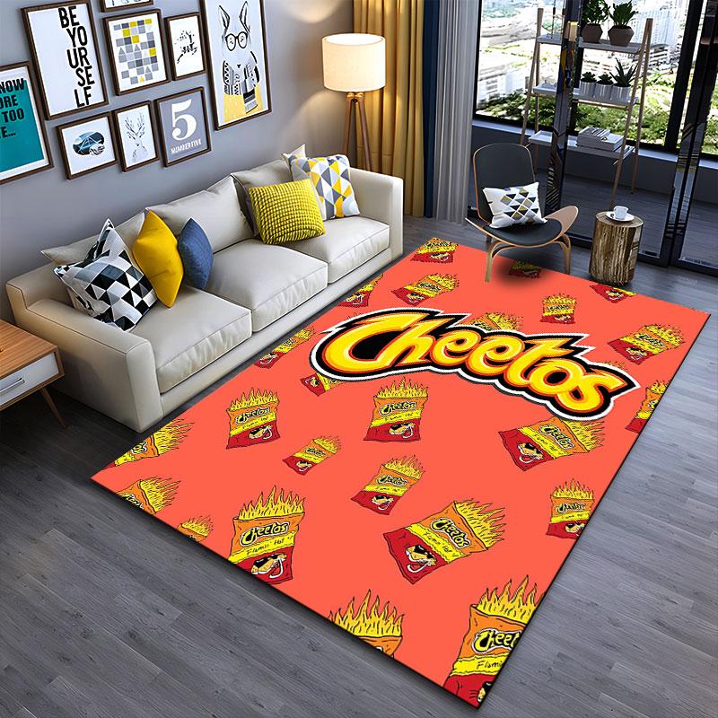 Cheetos Logo and Snack Pattern Suitable As a Non-slip Mat for the Living Room or Bedroom Sofa