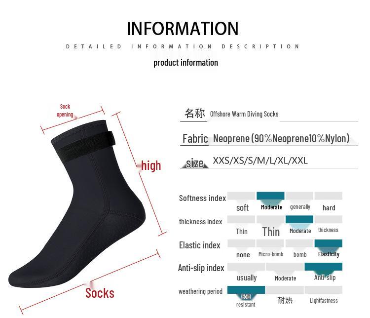 In Stock: Men's 3/5MM Camouflage Diving Socks - Warm, Non-Slip, Wear-Resistant, Waterproof, Long Tube for Snorkeling & Beach.