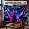 Coperta da divano a tema Cyberpunk Città con nome e testo personalizzati Coperta morbida e accogliente per casa, divano, letto