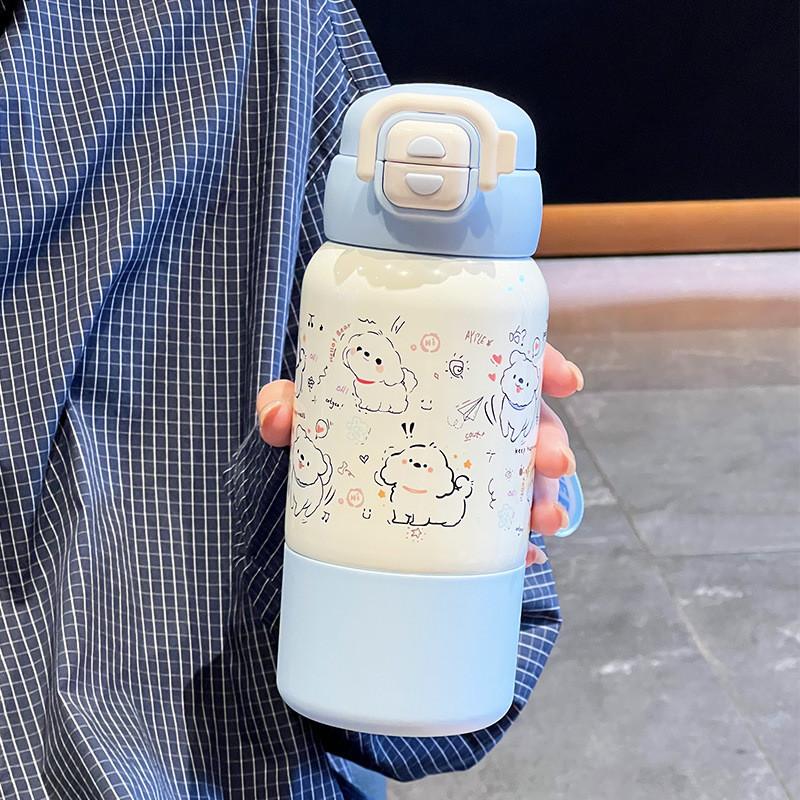 Strawberry Dog Childrens Thermos With Large Capacity Vacuum Insulation For Kids