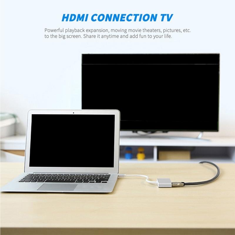 Plugs and Play Mini  To Hdmis VGA Converters 4K 60Hz Aluminum Adapter For Projectors Laptop Monitors