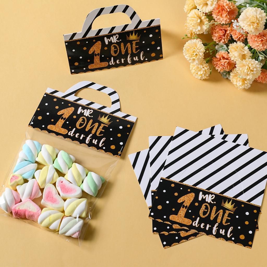 1st Birthday Party Treat Boxes One Year Birthday Party Suplies for Boys Girls First Birthday Baby Shower Party Decorations