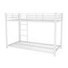 Cama Loft Base Estável Beliche com Escada Proteção contra Quedas Forte Capacidade de Carga Familiar Estrutura de Metal Móveis de Quarto Baixo