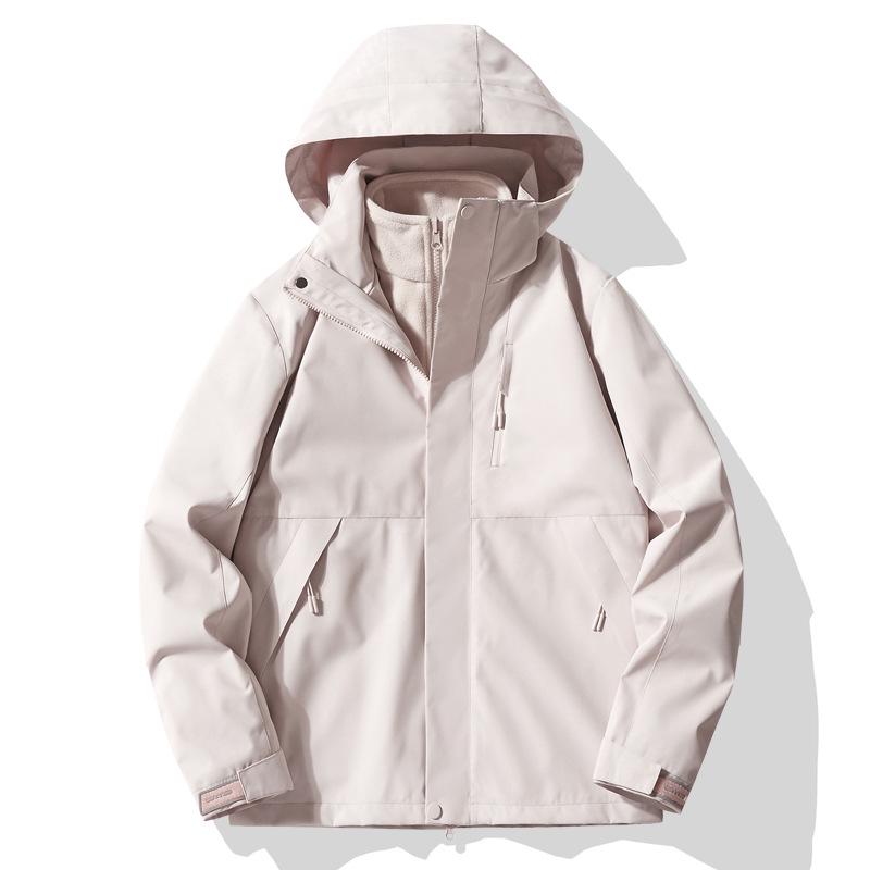 Camel Women's 3-in-1 Windproof Waterproof Mountaineering Jacket for Early Spring