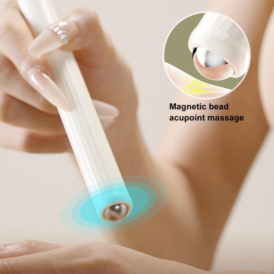 Extendable Back Scratcher Portable Hard-to-Reach Areas Double-sided Telescoping Handle Back Scratcher Magnetic Rolling Bead Acupoint Massager Tools