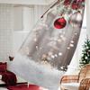 Holiday Christmas Themed Printed Curtain Digitally Polyester Suitable Living Room Bedroom Kitchen Decoration Single Panel Made Of With Rod Pocket