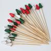 WTEMPO Elegant Christmas Skewers Christmas Tree & Christmas-themed Pattern Design for Christmas New Year Thanksgiving Day Party Festive Table Decor