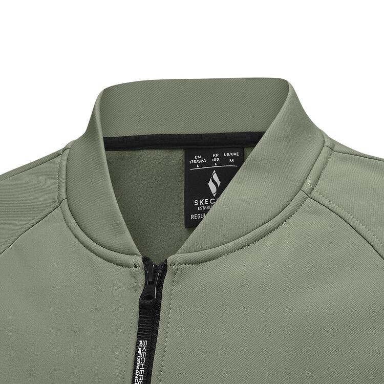 Skechers Fashion Stand Collar Zipper Shoulder Sleeve Multi Pocket Knitted Fleece Jacket Men Jackets P425M074-01DR