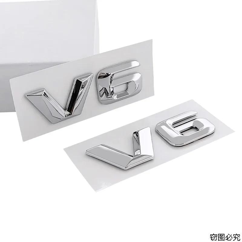ABS Auto Spatbord Kant Letters Sticker Kofferbak Badge for Mercedes Benz V6 Embleem W210 W211 W212 W213 GLA GLK ML GL GLC GLE VT8