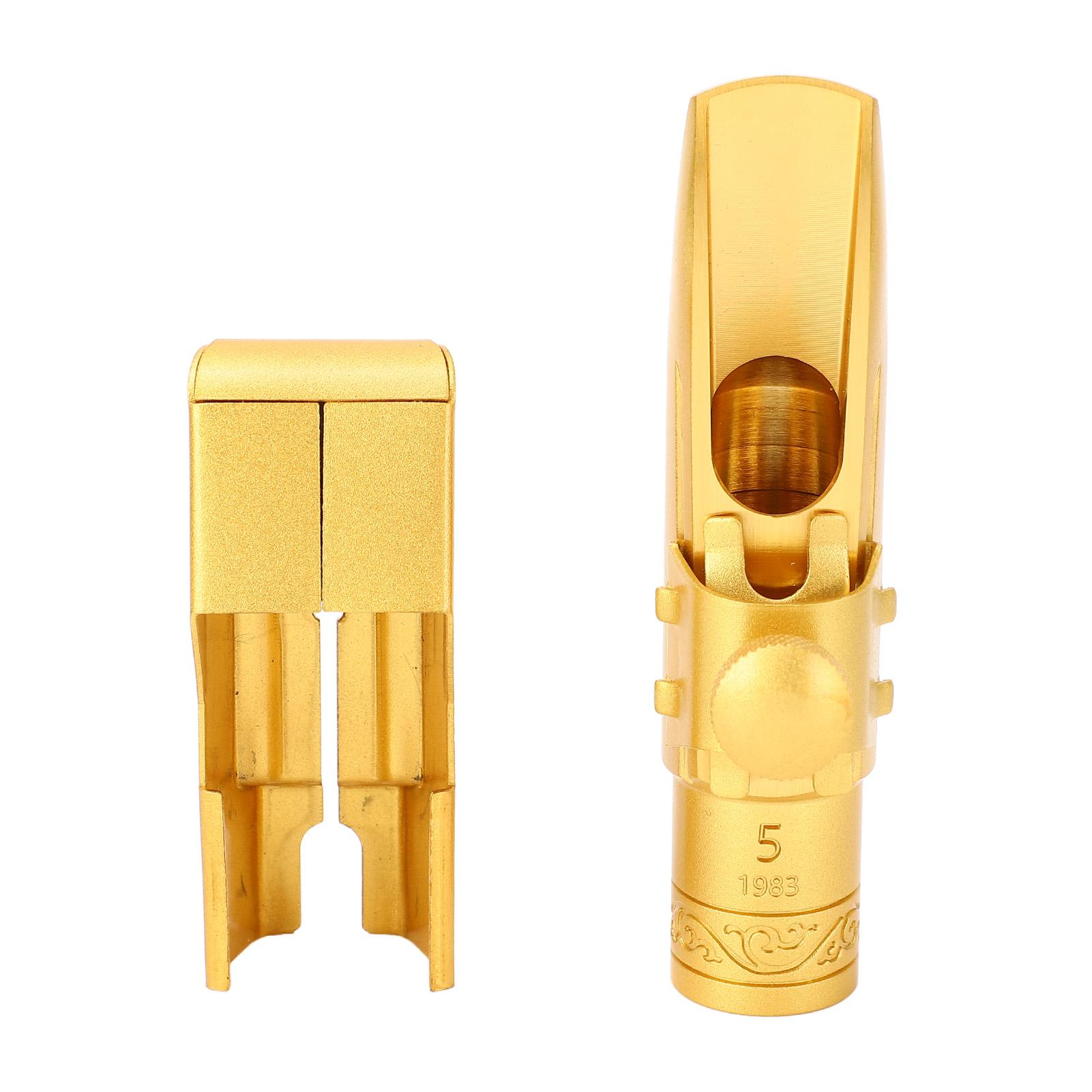 Painter Alto Saxophone Mouthpiece With Cap Ligature Brass Metal Eb 5C Replacement For Professionals Beginner Frosted Slide Cover