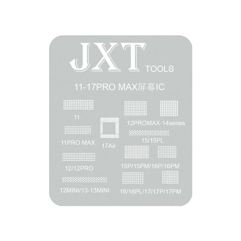 JXT Дисплейный ЖК-экран Защита микросхемы BGA Трафареты для реболлинга для IPhone 11 12 13 14 15 16 17 Pro Max Гибкий экран Чип Стальная сетка