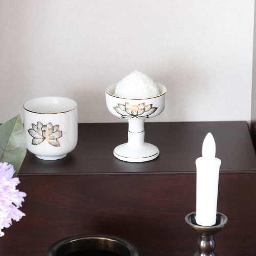 Buddhist Altar Rice Bowl (extra Small) Made of PC, 3.8cm Base Width, for #11-12, Suitable for Offerings To Buddhist Altars, Made In Japan, No Utensils