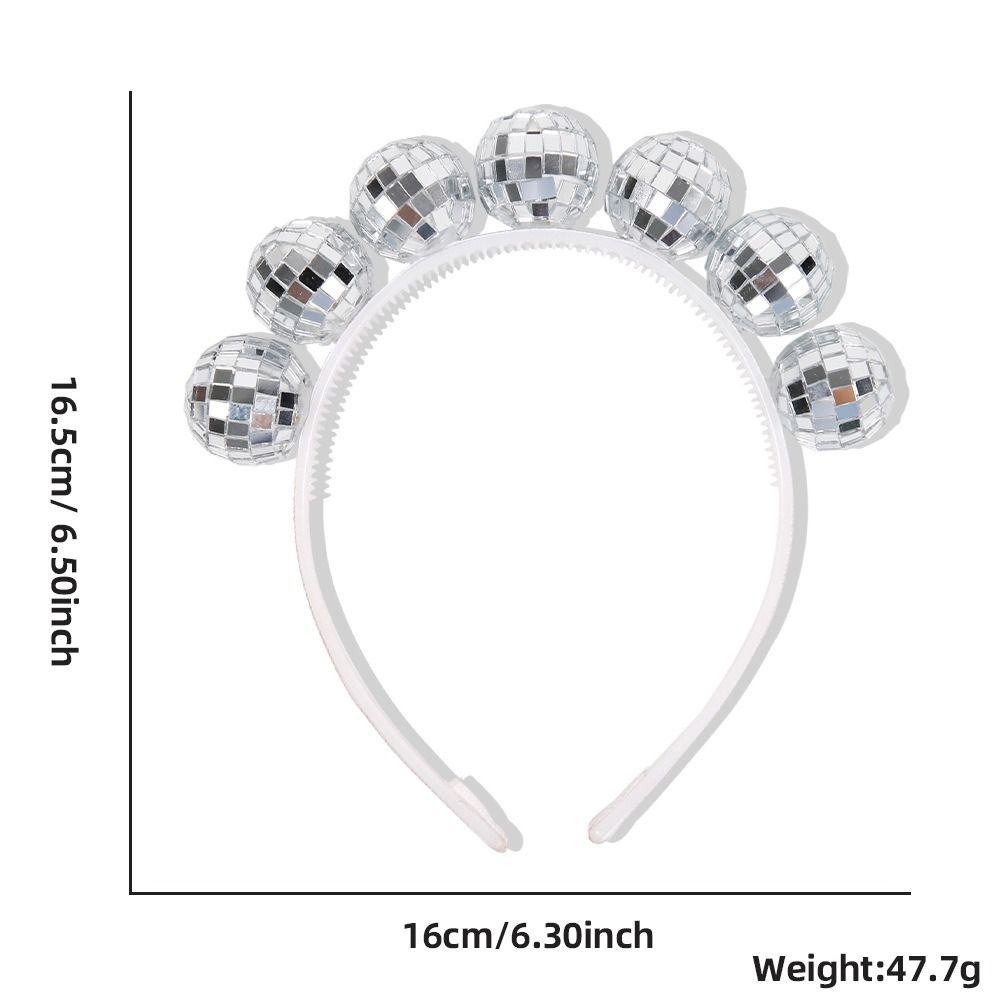 Vintag Mirrorball Hair Hoop Mirror Ball Party Costume Headpiece  Women and Girls