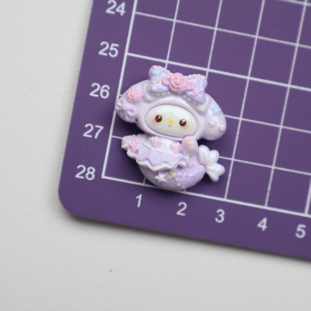 20/100PCS Cartoon mermaid lamb DIY cream gel phone case hair clip headband keychain refrigerator sticker resin accessory materia