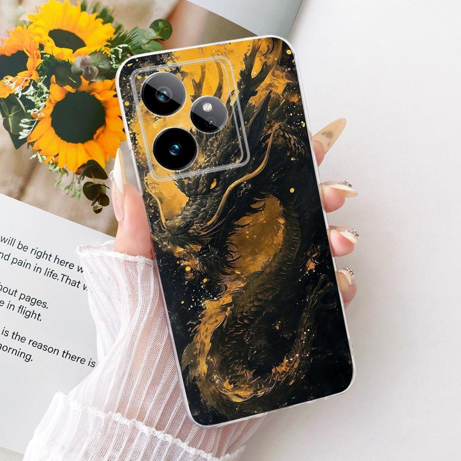 For Realme GT 7 Pro Case RMX5010 RMX5011 Luxury Dragon Lion Cartoon Soft Silicone Cover For Realme GT 7T GT7 7Pro Phone Case Bag