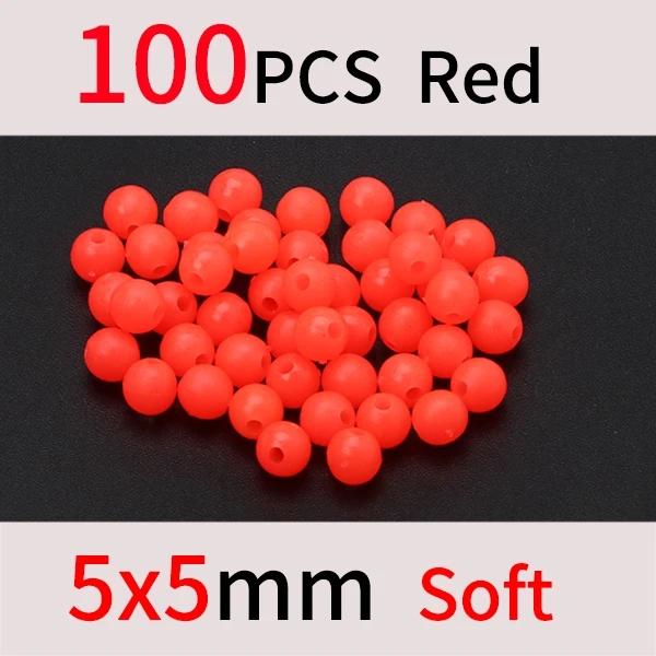 1 PAK Soft Glow Beads Luminous Orange Green White for Fishing Rig Treble Hook Egg Fly Tying UV Color Sabiki Ice Jig Fishing Accessory
