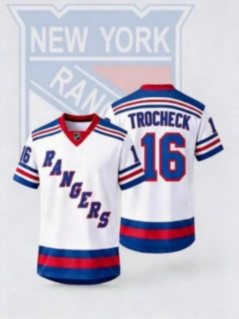 New York Rangers Style Ice Hockey Jersey Miller Panarin Trocheck Fox Shesterkin Men’s Breathable Stitched Sports Fan Shirt
