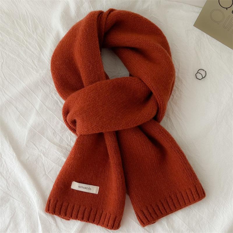 Selected Australian pure wool 100% cashmere scarf New versatile boys and girls winter warm knitted scarf