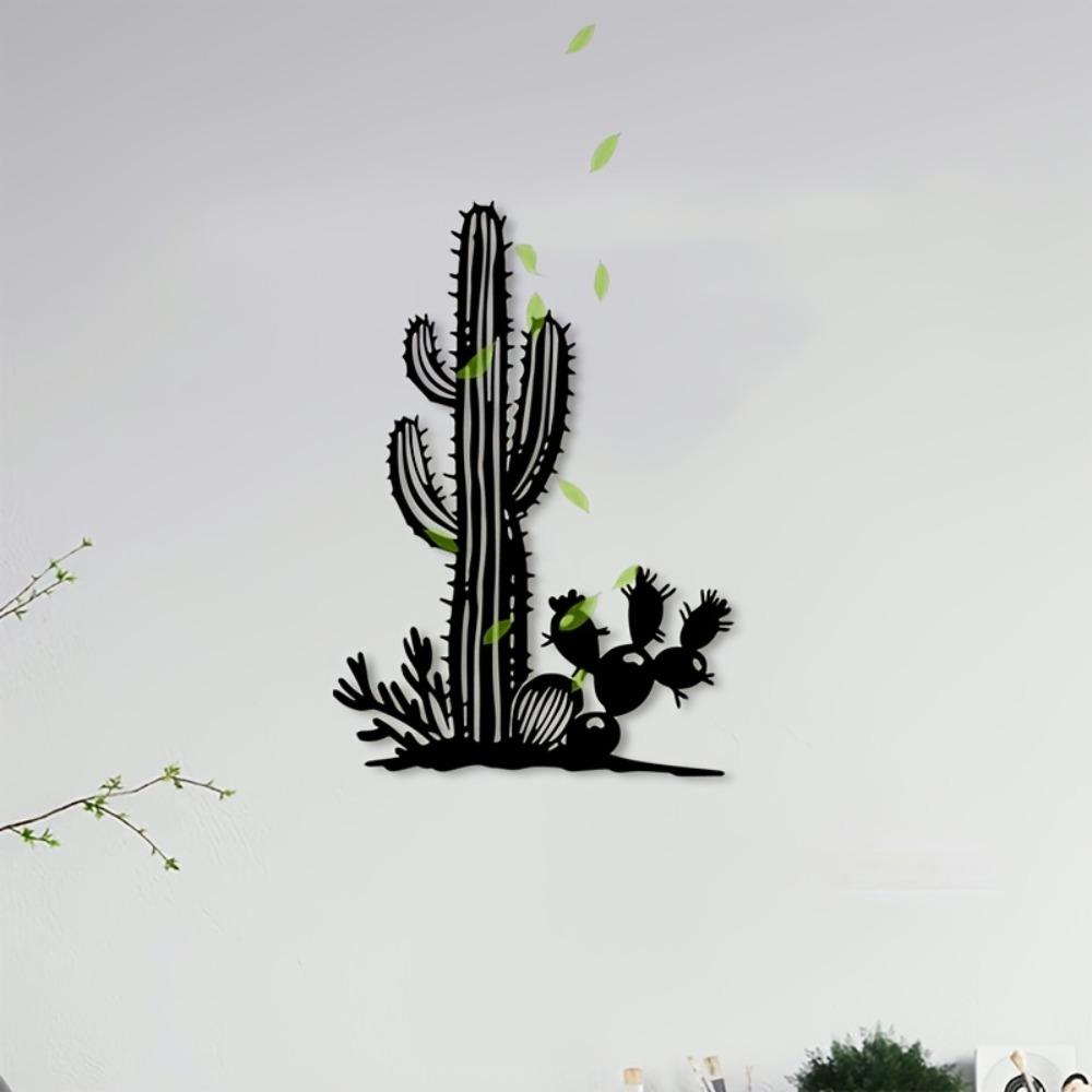 Heavy Duty Iron Desert Wall Art Cactus Metal Decor Indoor Outdoor Landscape Gift